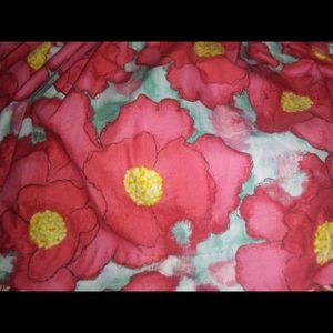 Girl’s Pa’u Hula Skirt Red Floral Print